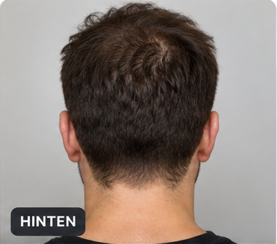 Beispiel für eine geeignete Aufnahme des Hinterkopfs und Nackens