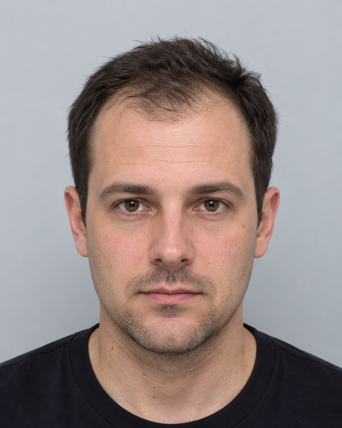 Beispielfoto Frontalansicht für eine Haaranalyse